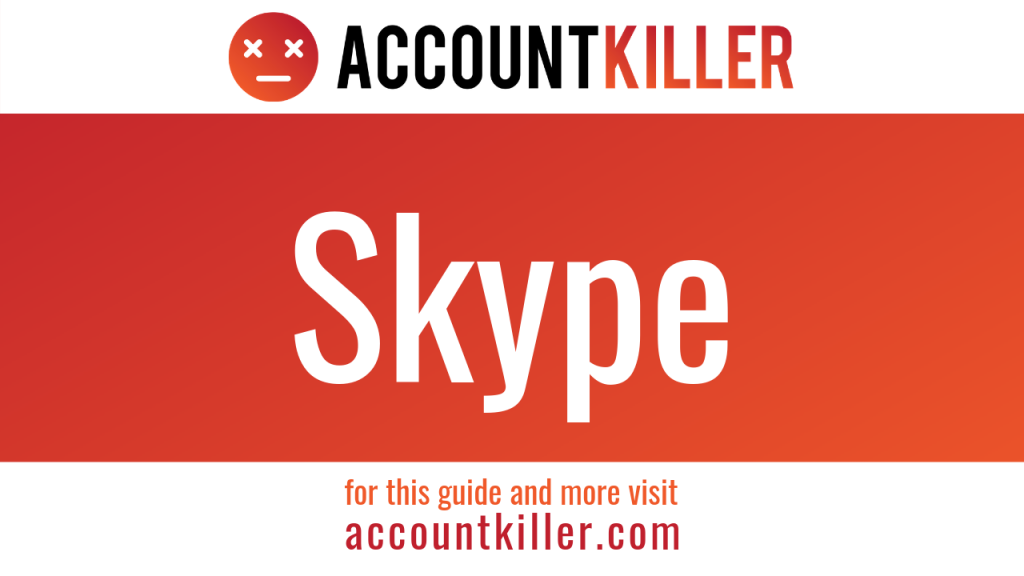 delete skype account 2019